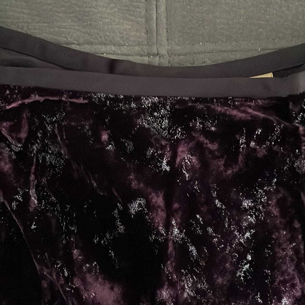 DANA BUCHMAN LUXE Purple Velour feel long Skirt Size 12 - Picture 3 of 5